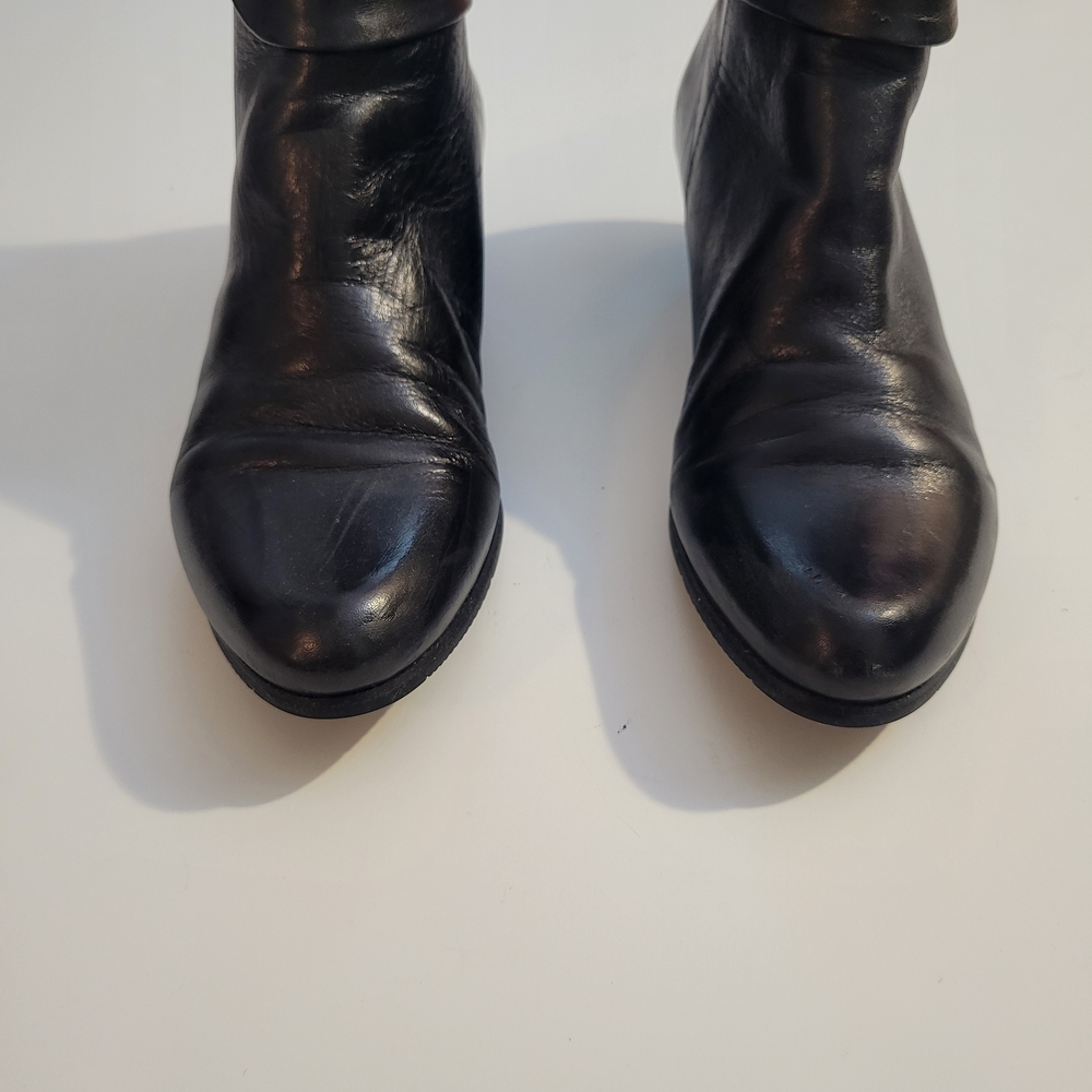 Spring Step "Stockholm" Black Leather Ankle Boots - Picture 3 of 8